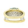Image 7 : Vintage 18k TT Gold GIA FINE Round Brilliant Zircon Solitaire Pave Diamond Ring