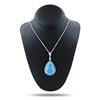 Image 3 : 73.00 ctw Aquamarine and 0.17 ctw Diamond Platinum Pendant