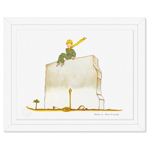 The Little Prince And The Snake at the Wall by Antoine de Saint-Exupery (1900-19