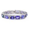 Image 1 : 47.44 ctw Tanzanite and 3.72 ctw Diamond Platinum Bracelet