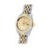 Image 3 : Rolex Ladies 18K Gold And Steel Champagne Index Hidden Clasp Datejust 26MM
