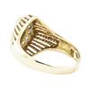 Image 3 : 0.65 ctw Emerald And Diamond Ring - 14KT Yellow And White Gold