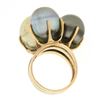 Image 8 : 18k Rose Gold Tahitian Pearl & Rutilated Quartz Large High Profile Cocktail Ring