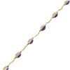 Image 1 : 14k Yellow Gold 15 ctw Oval Amethyst 16.25" by the Yard Curb Link Chain Necklace