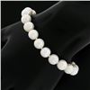 Image 4 : 6.5" 14k Gold Grooved Ball Hook Push Clasp 8-8.5mm Cultured Pearl Bracelet