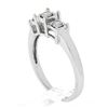 Image 7 : 14k White Gold 0.22 ctw Round Prong Diamond Squared Setting 3 Stone Promise Ring