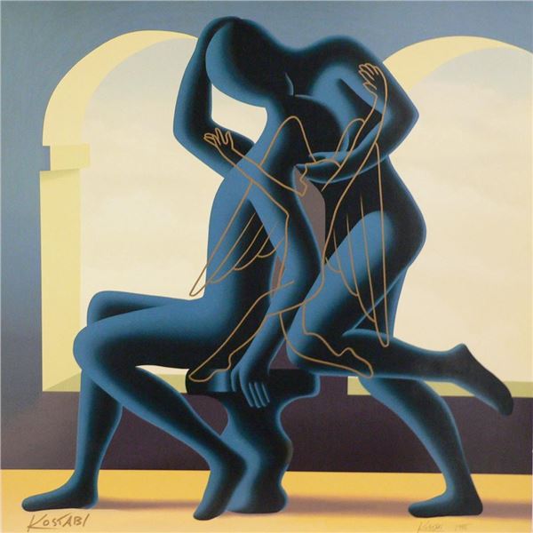 Golden Kiss by Mark Kostabi