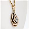 Image 3 : Vintage Retro 14k Gold.24 ctw Transitional Diamond Interlocking Love Knot Pendan