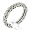 Image 1 : Solid Platinum 0.52 ctw Pave Set Diamond Eternity Stackable Wedding Band Ring