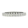 Image 3 : Solid Platinum 0.52 ctw Pave Set Diamond Eternity Stackable Wedding Band Ring