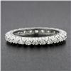 Image 5 : Solid Platinum 0.52 ctw Pave Set Diamond Eternity Stackable Wedding Band Ring