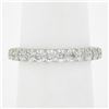 Image 6 : Solid Platinum 0.52 ctw Pave Set Diamond Eternity Stackable Wedding Band Ring