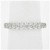 Image 8 : Solid Platinum 0.52 ctw Pave Set Diamond Eternity Stackable Wedding Band Ring