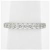 Image 9 : Solid Platinum 0.52 ctw Pave Set Diamond Eternity Stackable Wedding Band Ring