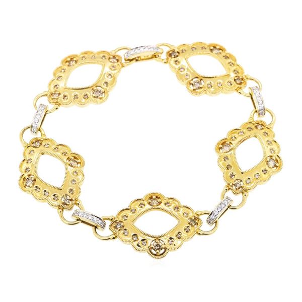 1.18 ctw Diamond Bracelet - 18KT Yellow Gold
