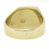 Image 3 : Men's 14k Yellow Gold Flush Set Cubic Zircon Rectangular Ribbed Line Signet Ring
