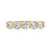 Image 4 : 18k Yellow Gold 1.22 ctw Round Ideal Low Profile Diamond 5 Stone Stack Band Ring