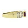 Image 5 : 18K Yellow Gold 1.43 ctw GIA Oval Red Ruby & Baguette Diamond Engagement Ring