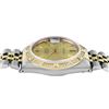 Image 6 : Rolex Mens Two Tone Champagne Index Dial Pyramid Diamond Bezel With Rolex Box