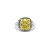 Image 1 : Platinum Fancy Yellow Diamond Ring