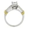 Image 2 : 14k TT Gold 1.61 ctw GIA Rectangular Diamond Solitaire w/ Accents Engagement Rin