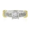 Image 5 : 14k TT Gold 1.61 ctw GIA Rectangular Diamond Solitaire w/ Accents Engagement Rin