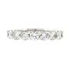 Image 4 : NEW Platinum 1.12 ctw Round Shared Prong Diamond Low Profile Wedding Band Ring
