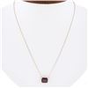Image 1 : NEW 14k Rose Gold 1.97 ctw Rectangular Step Cut Garnet Solitaire Pendant Necklac
