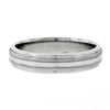 Image 5 : Men's Solid.950 Platinum 5mm Classic Dual Milgrain Polished Band Ring Size 11