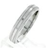 Image 7 : Men's Solid.950 Platinum 5mm Classic Dual Milgrain Polished Band Ring Size 11