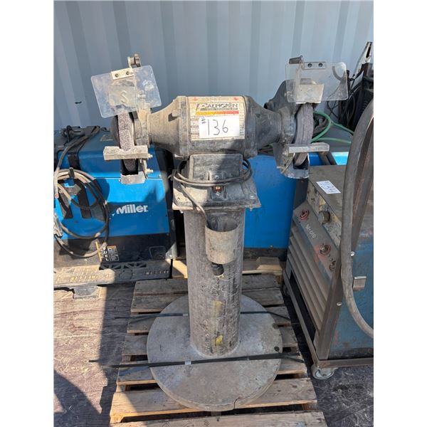 Lot - 136 Heavy Pedestal Bench Grinder