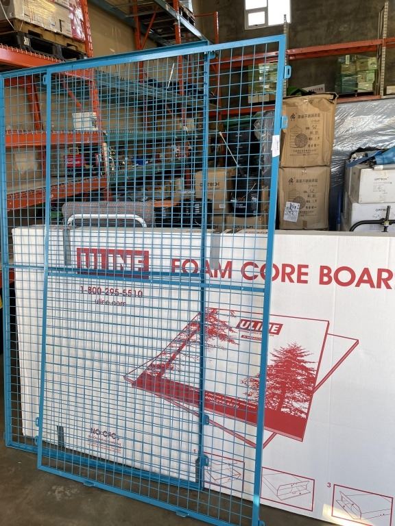 2 4FT X 7FT BLUE METAL WINDOW SECURITY RACK
