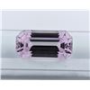 Image 2 : 12.14 CT AUTHENTICATED PINK KUNZITE GEMSTONE ($4,680 APPRAISAL)