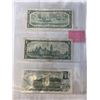 Image 2 : LAST 3 ISSUES OF CANADIAN $1 BILLS 1954, 1967, 1973