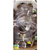 Image 2 : BOX OF NEW ASSORTED CLEAR VINYL TUBING 10-FT LENGTH ASSORTED SIZES FROM 1/8 OF AN INCH AND UP PLUS T