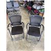 Image 1 : 2 BLACK MESH BACK ROLLING OFFICE CHAIR