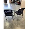 Image 3 : 2 BLACK MESH BACK ROLLING OFFICE CHAIR
