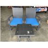 Image 2 : BRAND NEW PATIO FLARE 'WHYLIE' 3PC CHAT SET WITH BLUE CUSHIONS, RETAIL $669