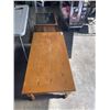 Image 2 : MCM GLASS TOP SIDE TABLE AND OAK COFFEE TABLE