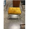 Image 2 : VINTAGE BRASS VANITY STOOL, AND OAK STOOL