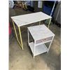 Image 2 : FAUX MARBLE TOP HALL TABLE AND SIDE TABLE