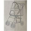 Image 2 : VIVO BLACK 4 WHEEL PET STROLLER