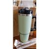 Image 2 : 2 NEW 30OZ DUAL INSULATED TUMBLERS WITH STAINLESS STRAWS