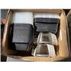 Image 2 : 6 KITCHEN BINS AND BOX OF PLASTIC AND GLASS FOOD CONTAINERS