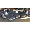 Image 1 : AS NEW LARGE 3 PIECE PATIO SECTIONAL WITH 2 OTTOMANS AND SUNBRELLA CUSHIONS