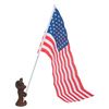 Image 1 : A Mickey Cast Iron Flag Holder Figurine.