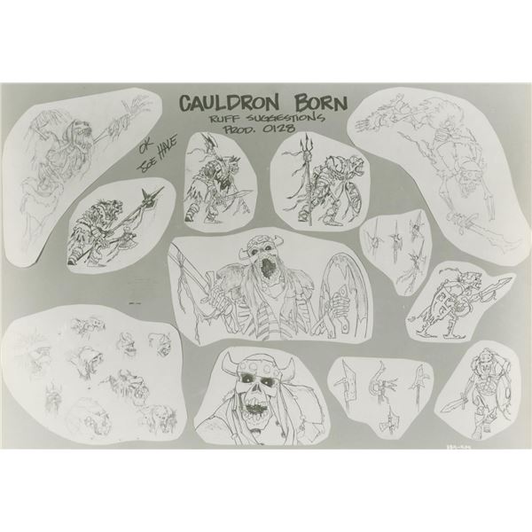 A "Black Cauldron” Cauldron Born Model Sheet.