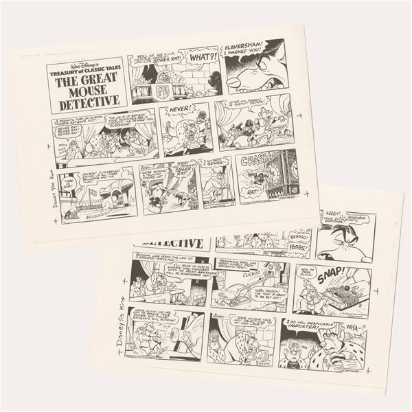 "The Great Mouse Detective” Studio Reference Comic Art.