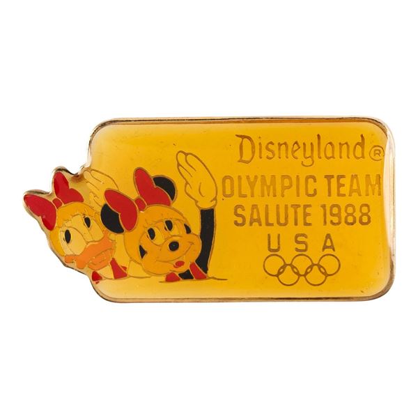 A Minnie and Daisy Olympic Synchronized Swimming Pin.