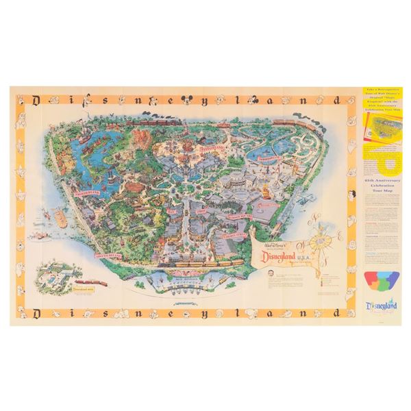 A Disneyland 45th Anniversary Tour Map.